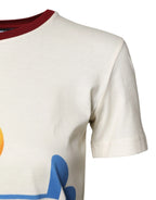 Dolce & Gabbana White Cotton Print Short Sleeves Top T-shirt - Zeiniez