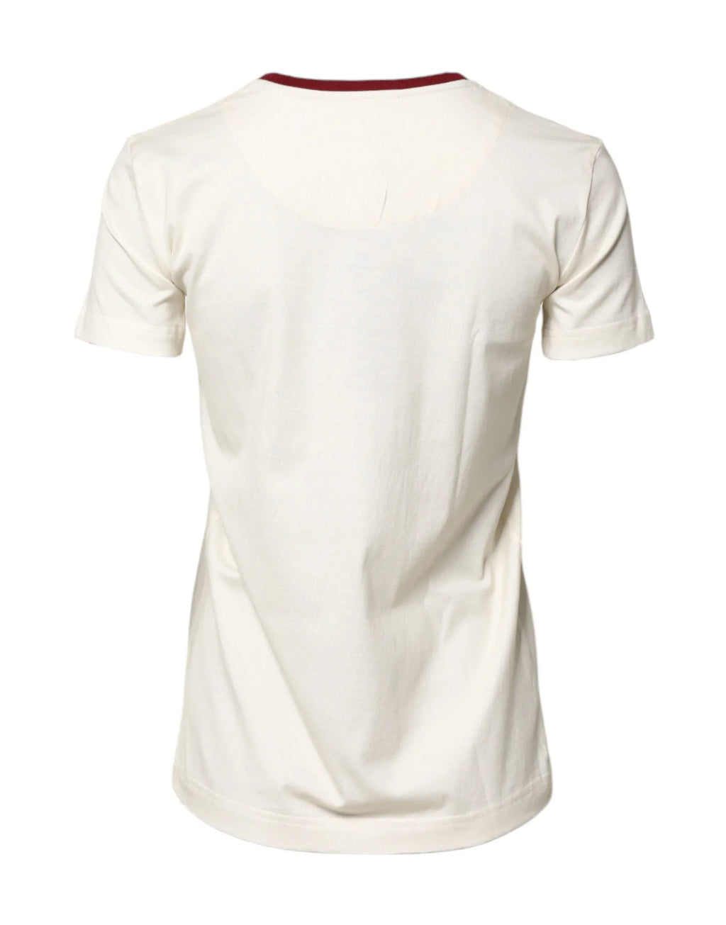 Dolce & Gabbana White Cotton Print Short Sleeves Top T-shirt - Zeiniez