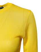 Dolce & Gabbana Yellow Polyester Women Pullover Top Sweater - Zeiniez