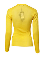 Dolce & Gabbana Yellow Polyester Women Pullover Top Sweater - Zeiniez