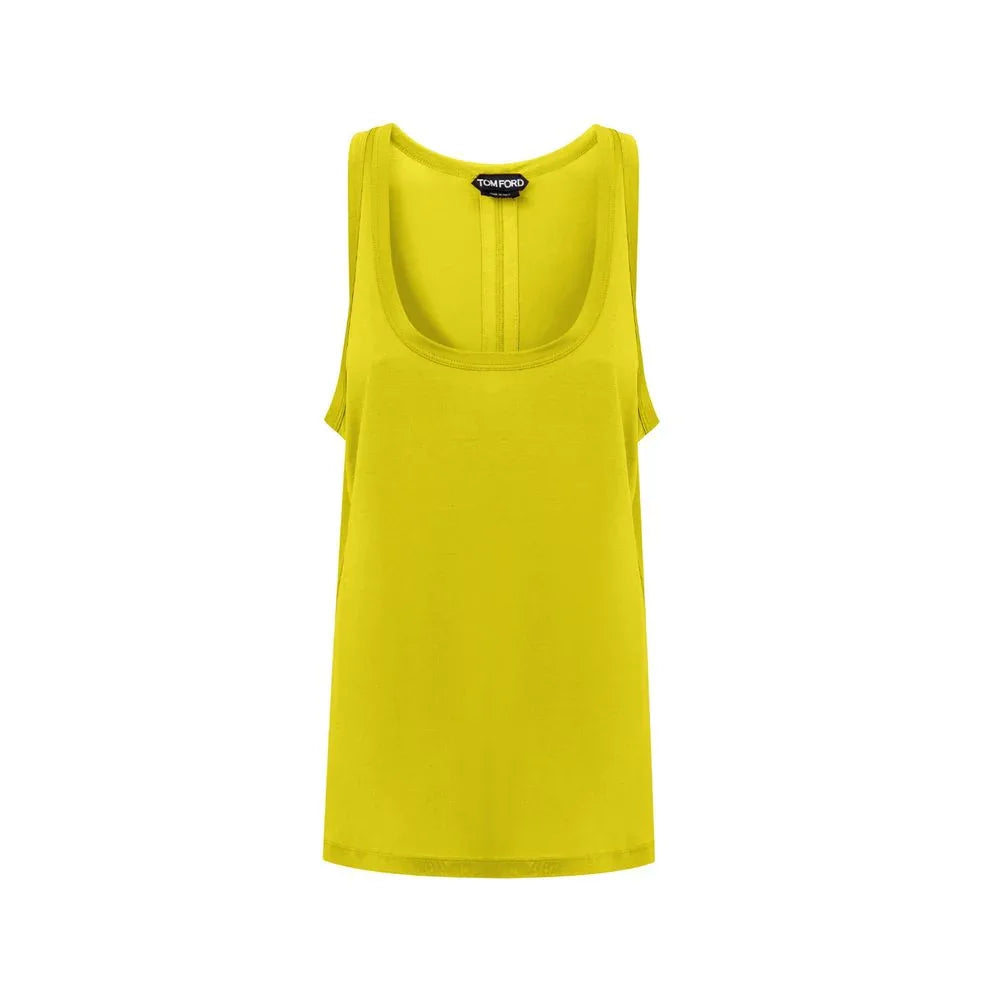 Tom Ford Yellow Silk Tank Top - Zeiniez