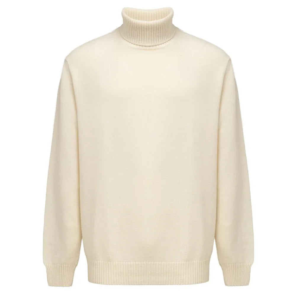 Cruciani White Cashmere Turtleneck - Zeiniez