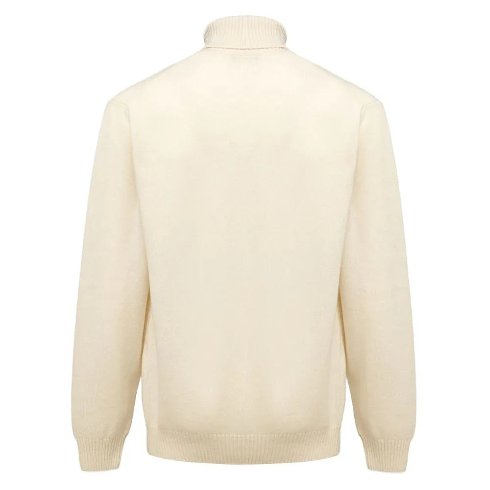 Cruciani White Cashmere Turtleneck - Zeiniez
