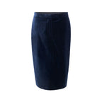 Tom Ford Blue Cotton Midi Skirt - Zeiniez