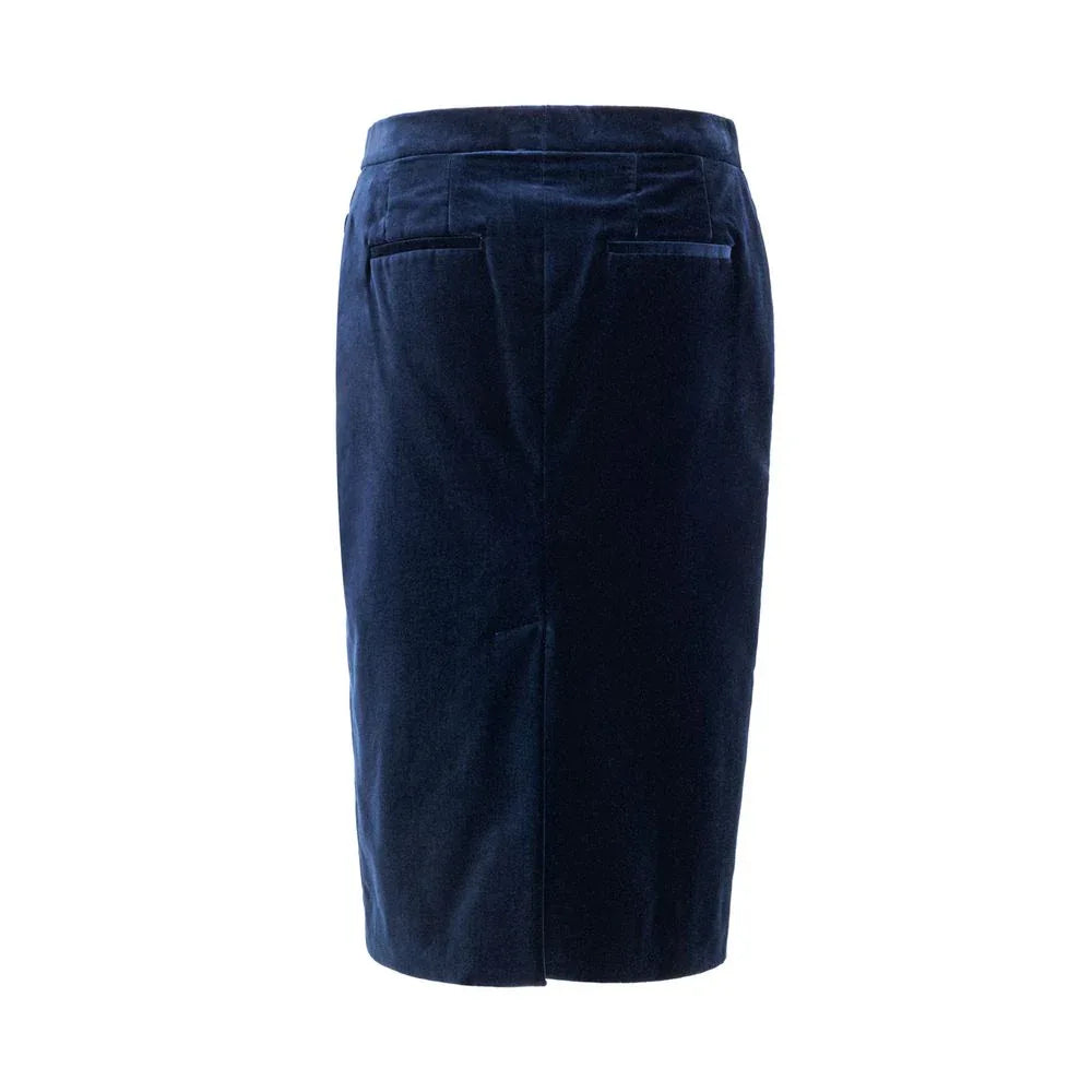 Tom Ford Blue Cotton Midi Skirt - Zeiniez