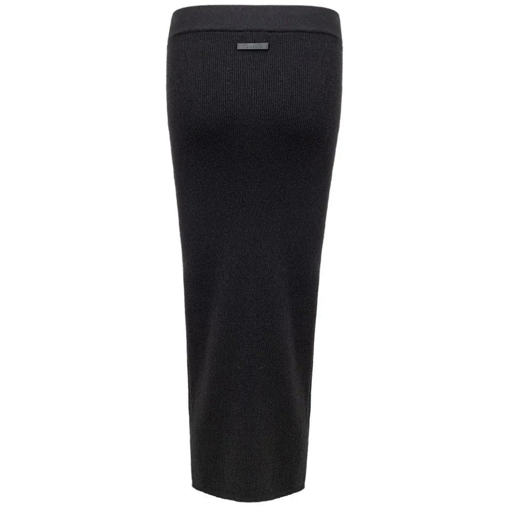 Tom Ford Black Cashmere Midi Skirt - Zeiniez