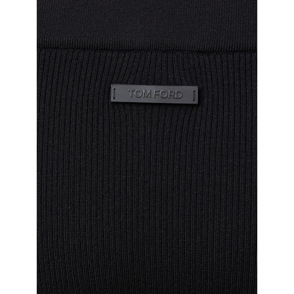 Tom Ford Black Cashmere Midi Skirt - Zeiniez