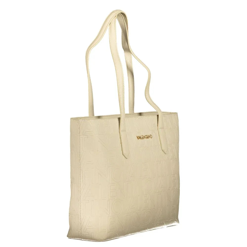 Mario Valentino Beige Polyurethane Women Handbag - Zeiniez