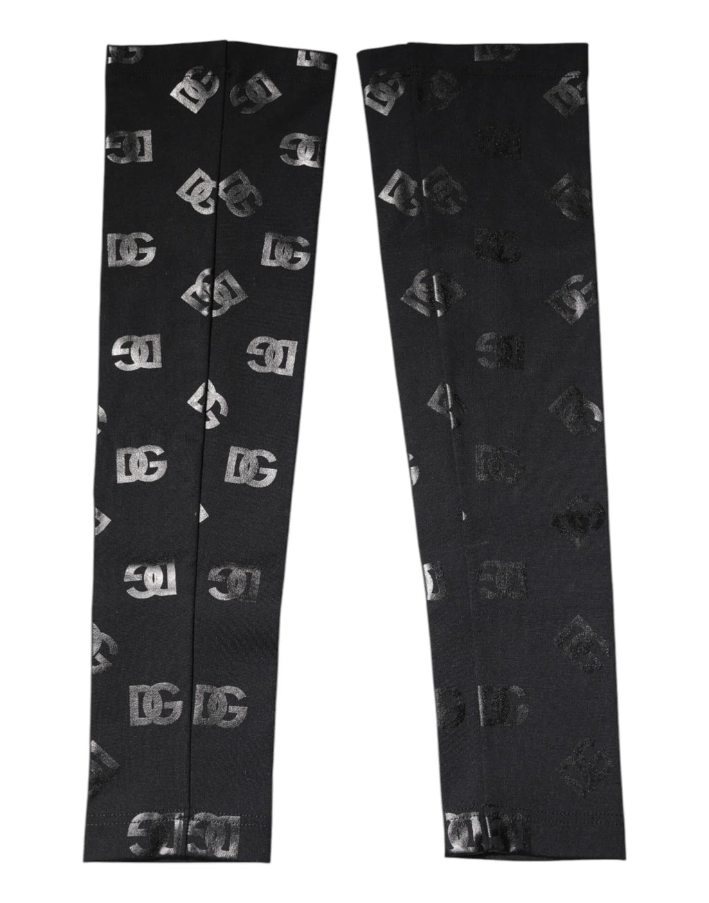 Dolce & Gabbana Black DG Logo Monogram Wool Stretch Arm Sleeves - Zeiniez