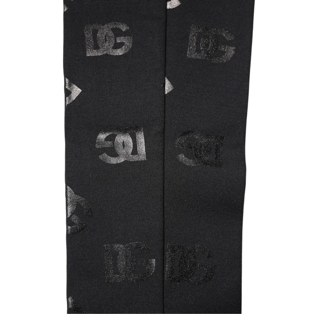 Dolce & Gabbana Black DG Logo Monogram Wool Stretch Arm Sleeves - Zeiniez