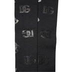 Dolce & Gabbana Black DG Logo Monogram Wool Stretch Arm Sleeves - Zeiniez