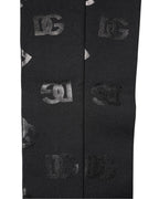 Dolce & Gabbana Black DG Logo Monogram Wool Stretch Arm Sleeves - Zeiniez