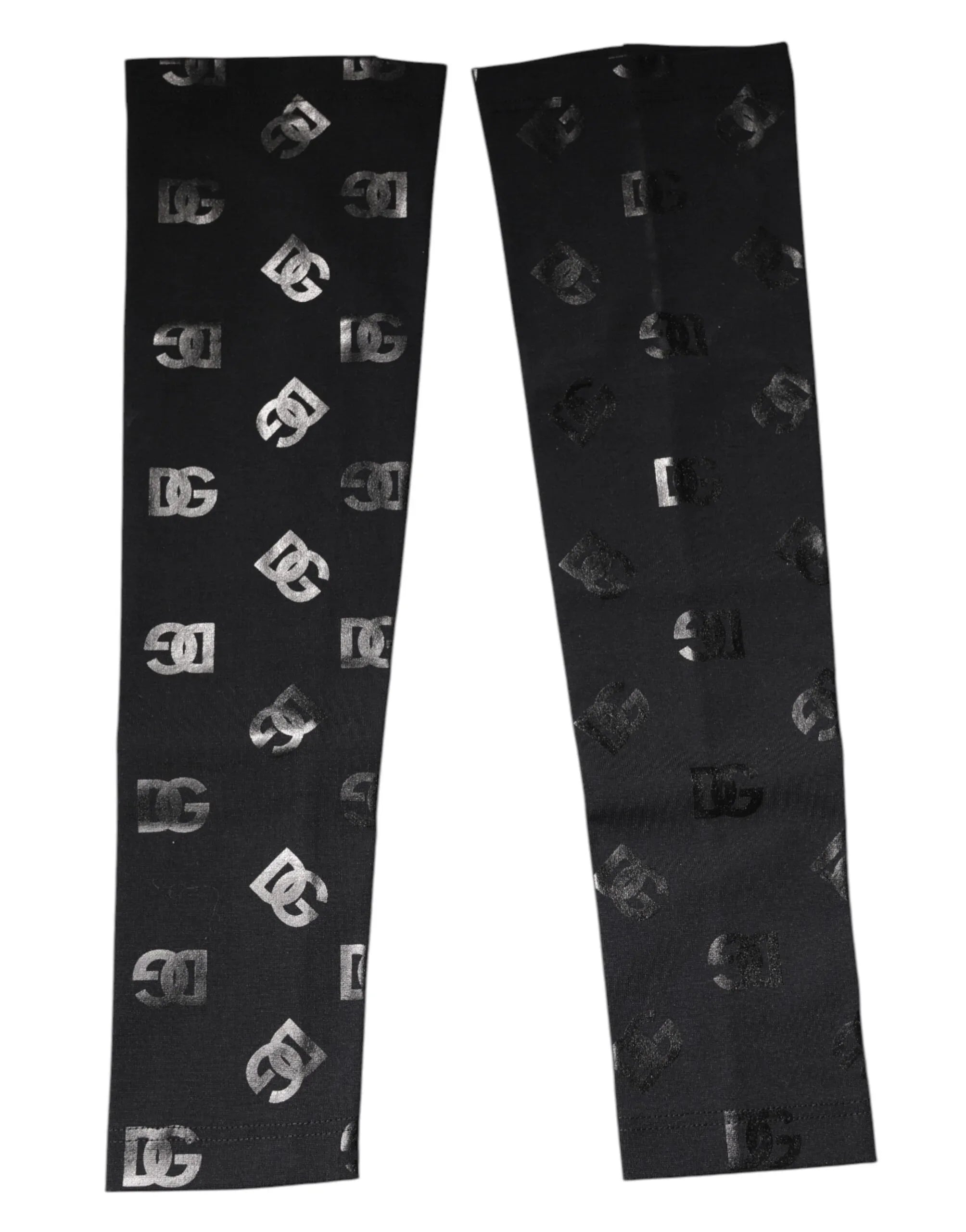 Dolce & Gabbana Black DG Logo Monogram Wool Stretch Arm Sleeves - Zeiniez
