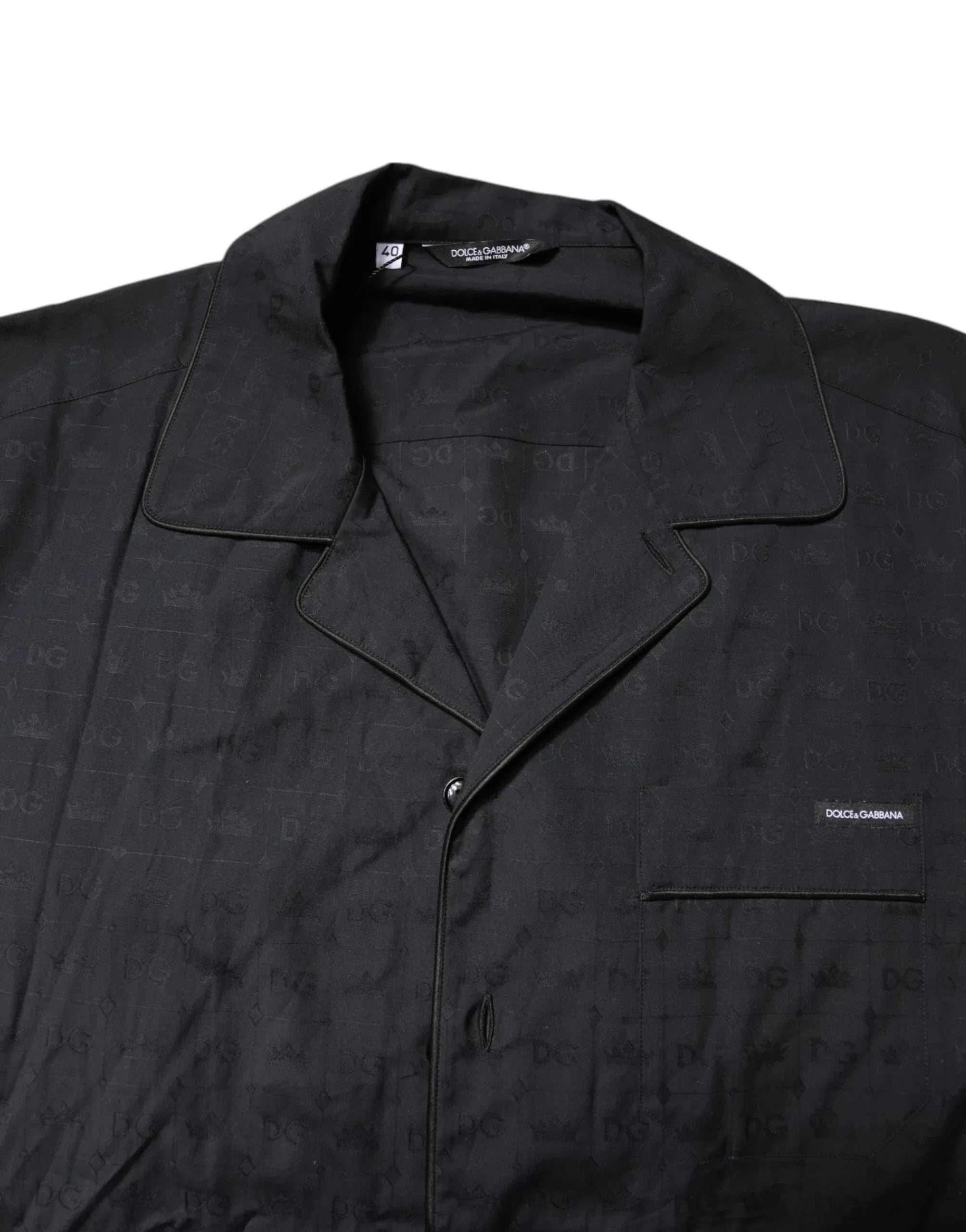 Dolce & Gabbana Black Cotton Men Pajama Set Sleepwear - Zeiniez