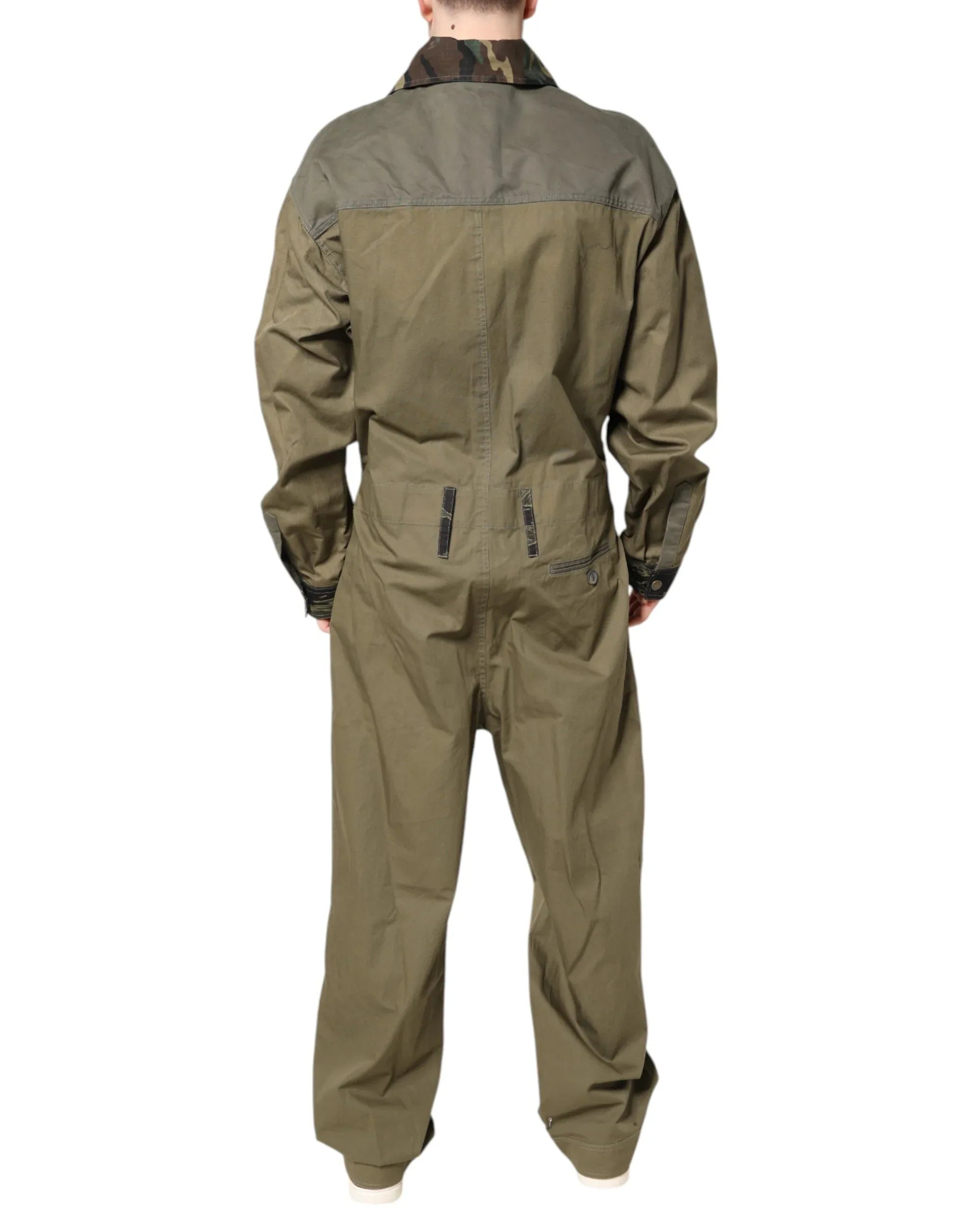 Dolce & Gabbana Brown Cotton Stretch Shirt Pants Casual Set - Zeiniez