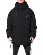 Dolce & Gabbana Black Nylon Full Zip Hooded Parka Jacket - Zeiniez