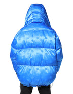 Dolce & Gabbana Blue Logo Full Zip Hooded Quilted Jacket - Zeiniez