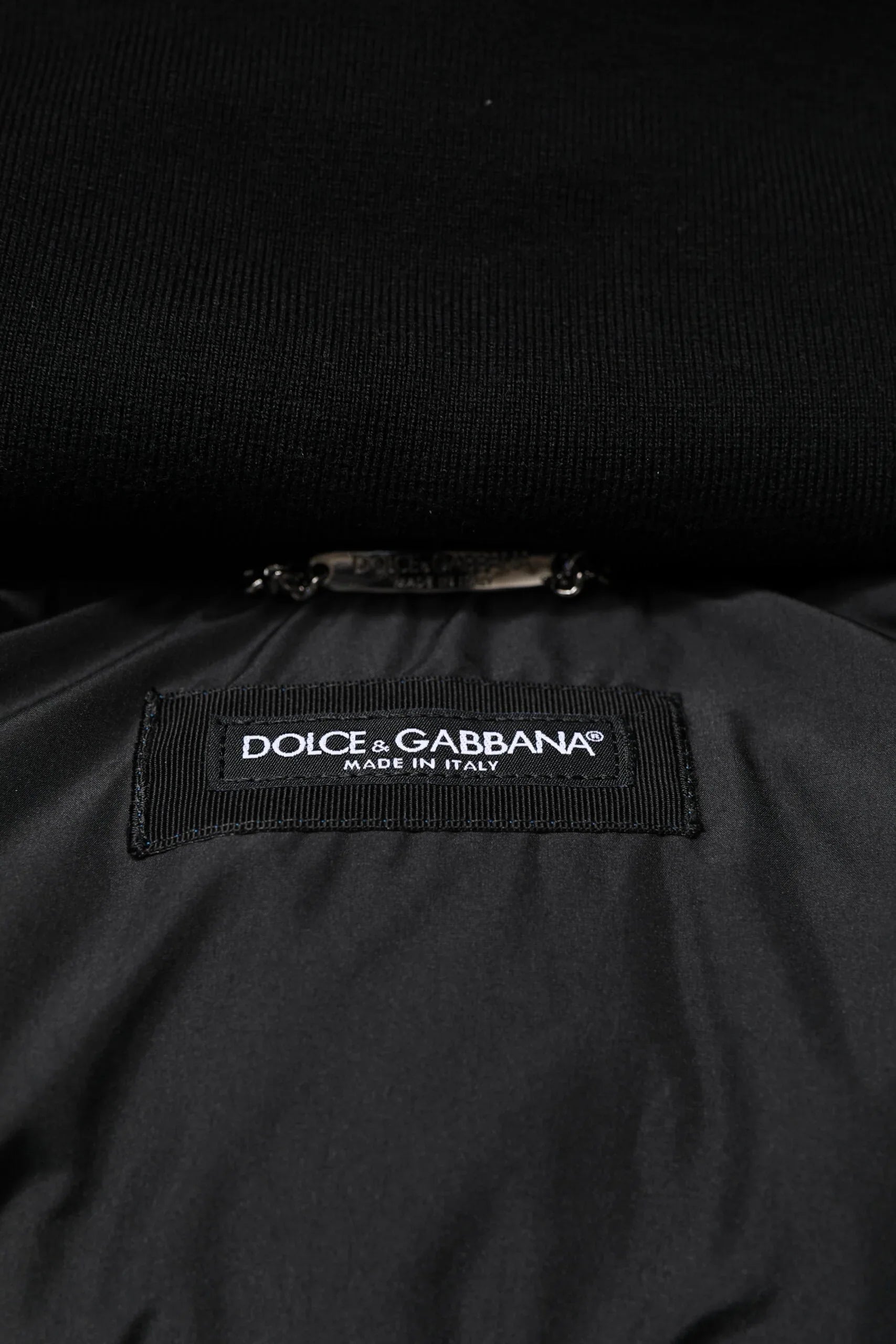 Dolce & Gabbana Blue Logo Full Zip Hooded Quilted Jacket - Zeiniez