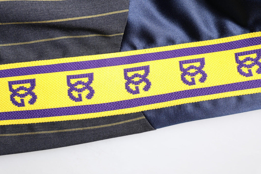 Dolce & Gabbana Black Striped Logo Full Zip Bomber Jacket - Zeiniez