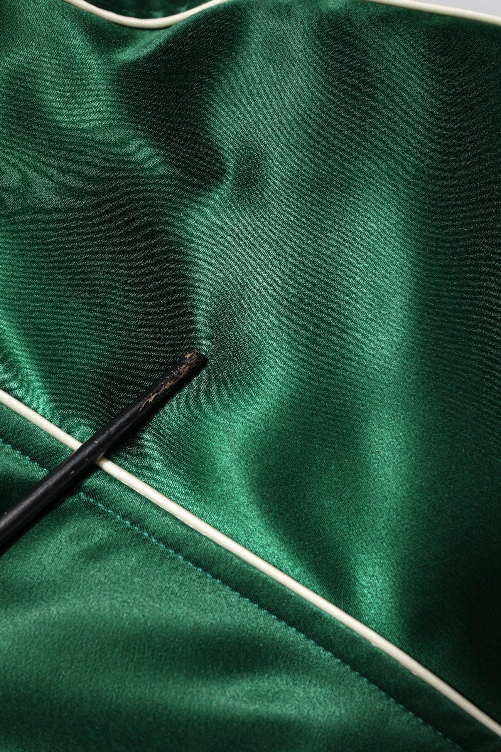 Dolce & Gabbana Green Floral DG Logo Full Zip Bomber Jacket - Zeiniez