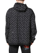 Dolce & Gabbana Black Heart Print Hooded Windbreaker Jacket - Zeiniez