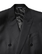 Dolce & Gabbana Black MARTINI Double Breasted Coat Blazer