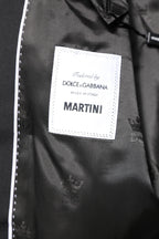 Dolce & Gabbana Black MARTINI Double Breasted Coat Blazer - Zeiniez
