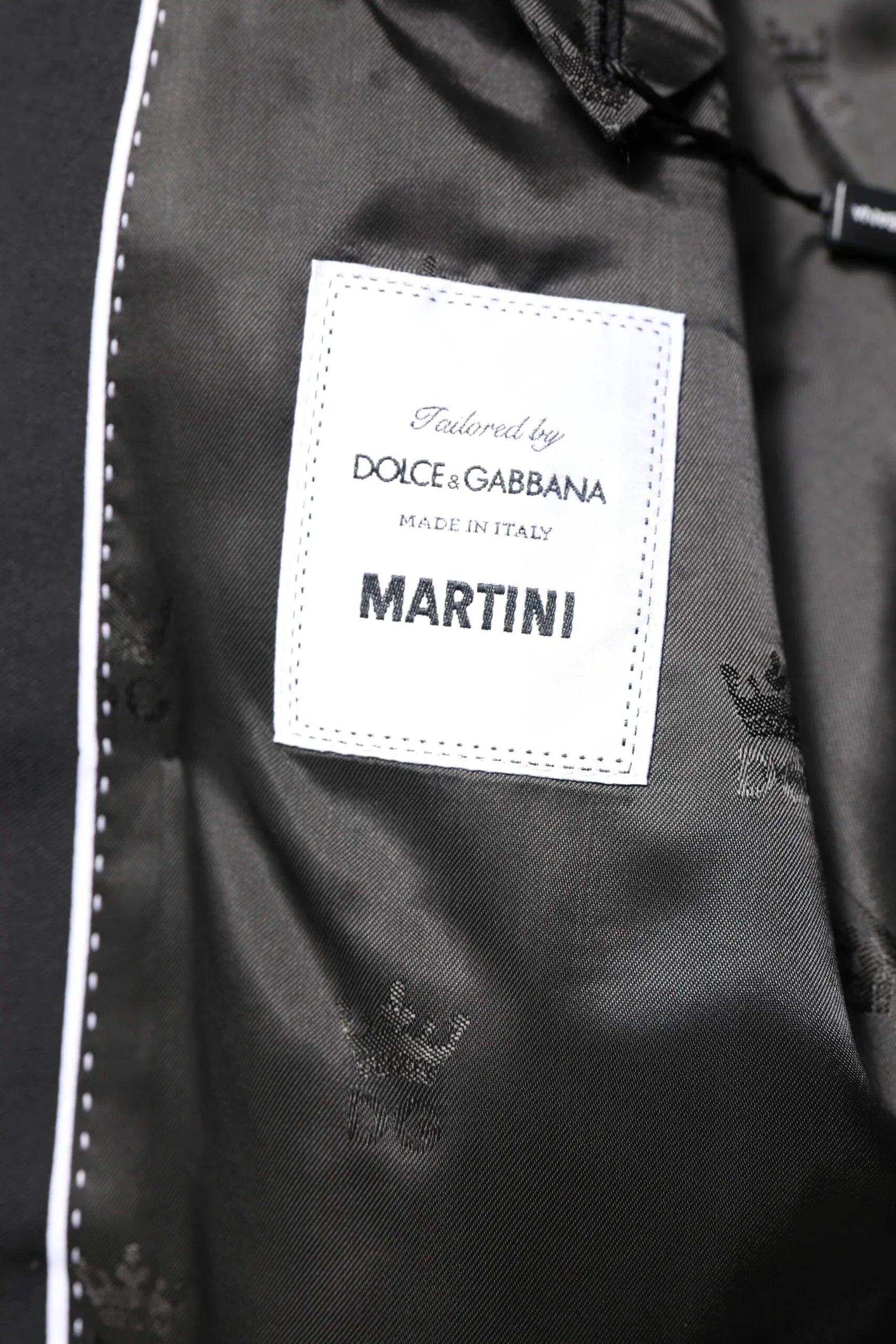 Dolce & Gabbana Black MARTINI Double Breasted Coat Blazer - Zeiniez