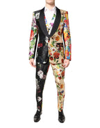 Dolce & Gabbana Multicolor Floral SICILIA Silk 3 Piece Suit - Zeiniez