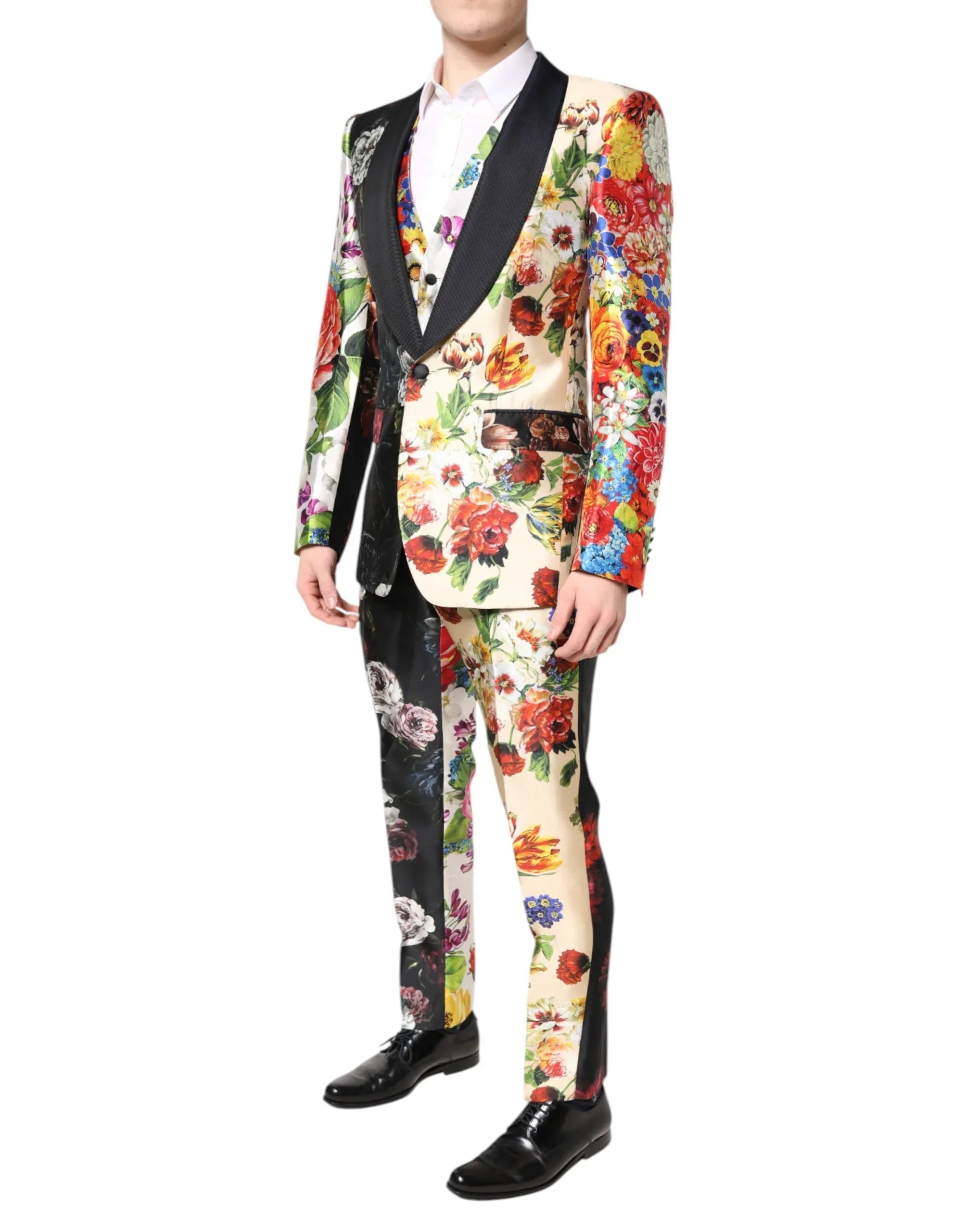 Dolce & Gabbana Multicolor Floral SICILIA Silk 3 Piece Suit - Zeiniez