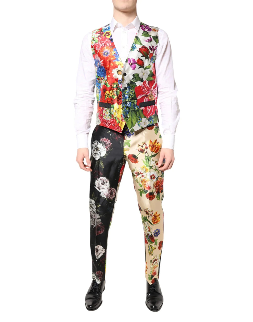 Dolce & Gabbana Multicolor Floral SICILIA Silk 3 Piece Suit - Zeiniez