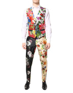 Dolce & Gabbana Multicolor Floral SICILIA Silk 3 Piece Suit - Zeiniez