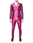 Dolce & Gabbana Pink SICILIA Double Breasted 3 Piece Suit - Zeiniez