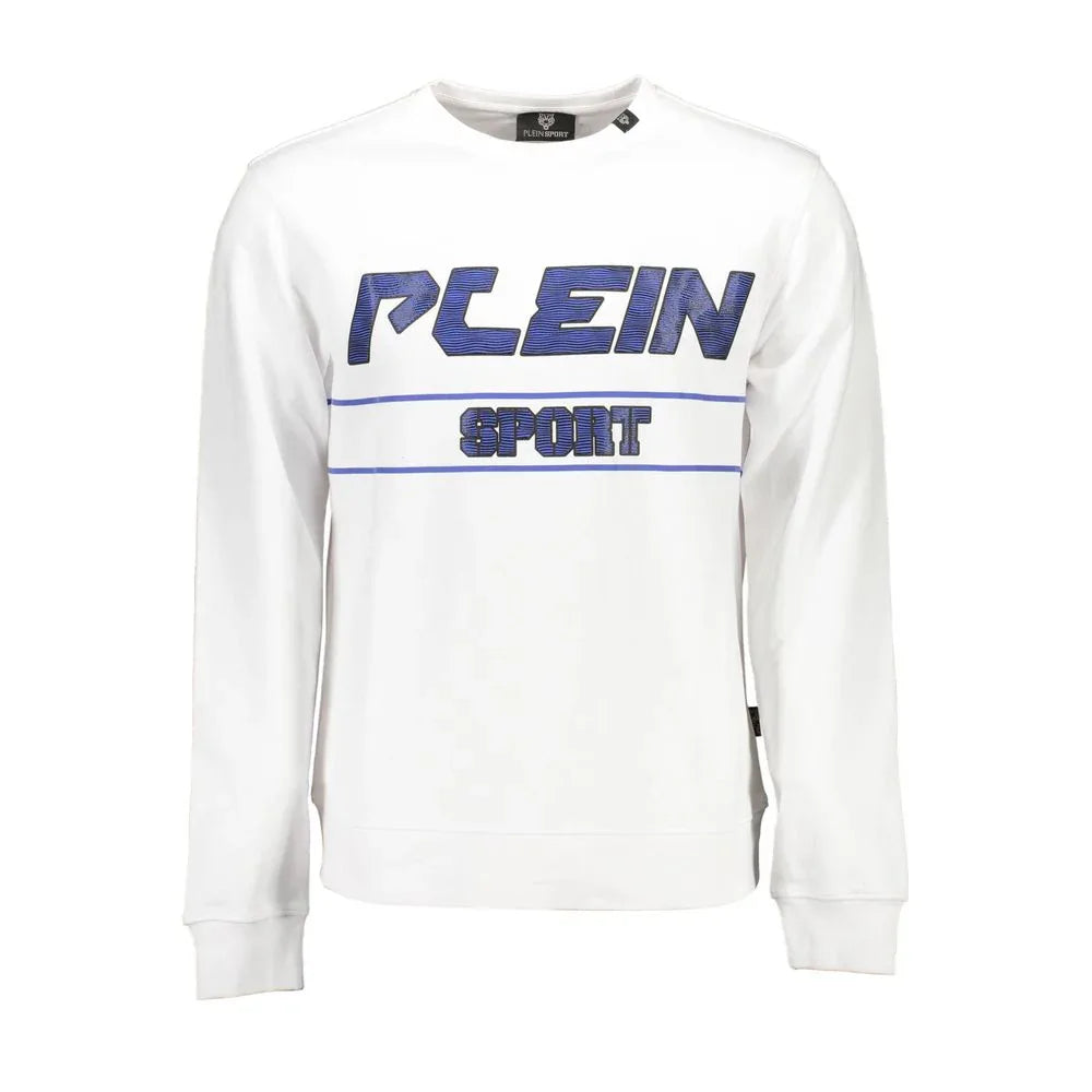 Plein Sport Bianco Cotton Men Sweatshirt - Zeiniez