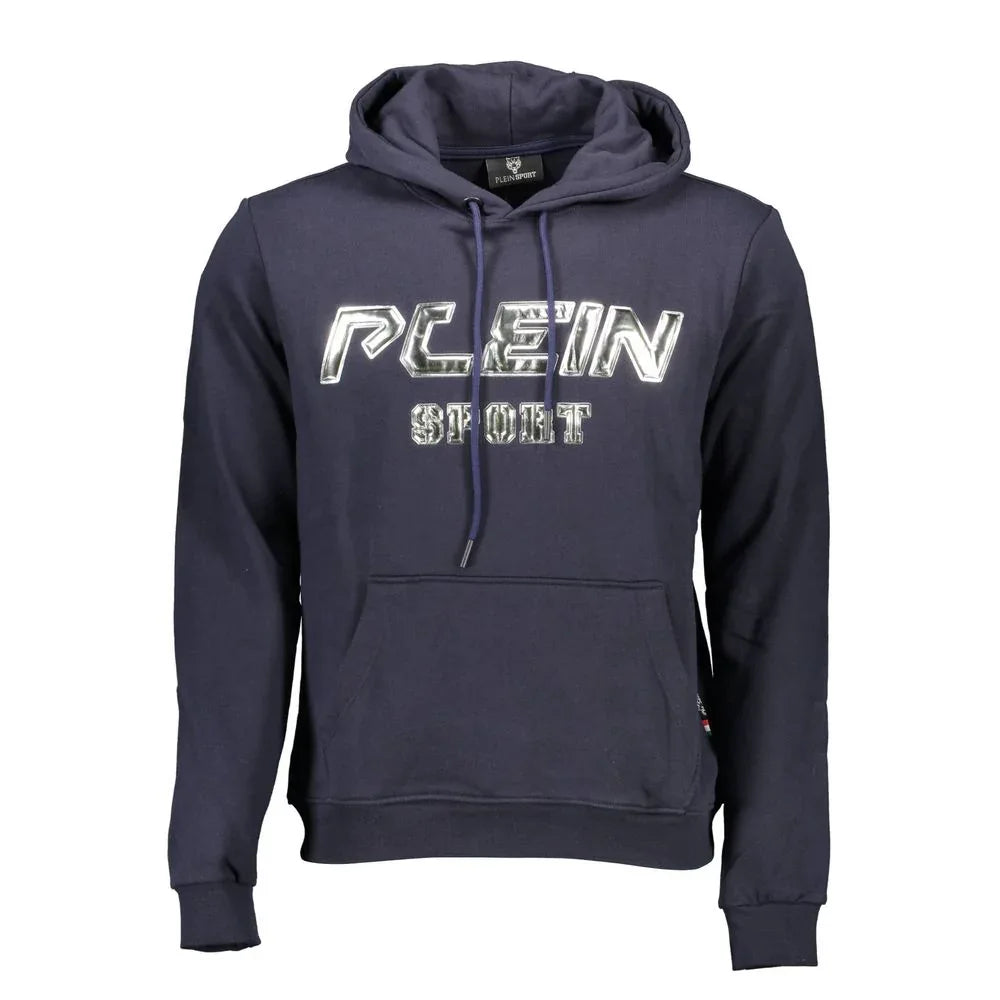 Plein Sport Blue Cotton Men's Hooded Sweatshirt - Zeiniez