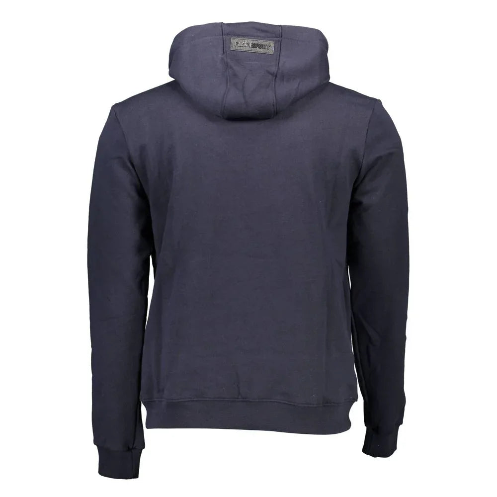 Plein Sport Blue Cotton Men's Hooded Sweatshirt - Zeiniez