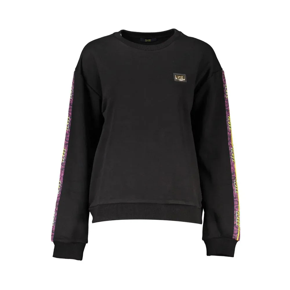 Cavalli Class Black Cotton Women Sweatshirt - Zeiniez