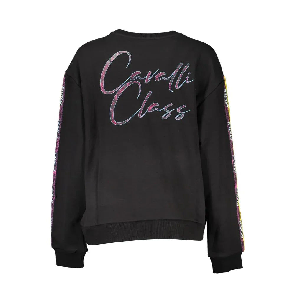 Cavalli Class Black Cotton Women Sweatshirt - Zeiniez