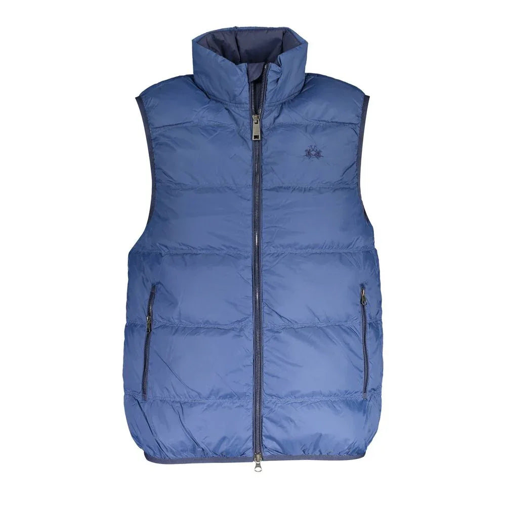 La Martina Blue Polyamide Men's Vest - Zeiniez