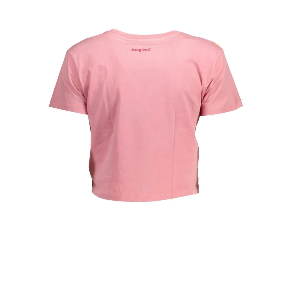 Desigual Rosa Cotton Women T-Shirt - Zeiniez