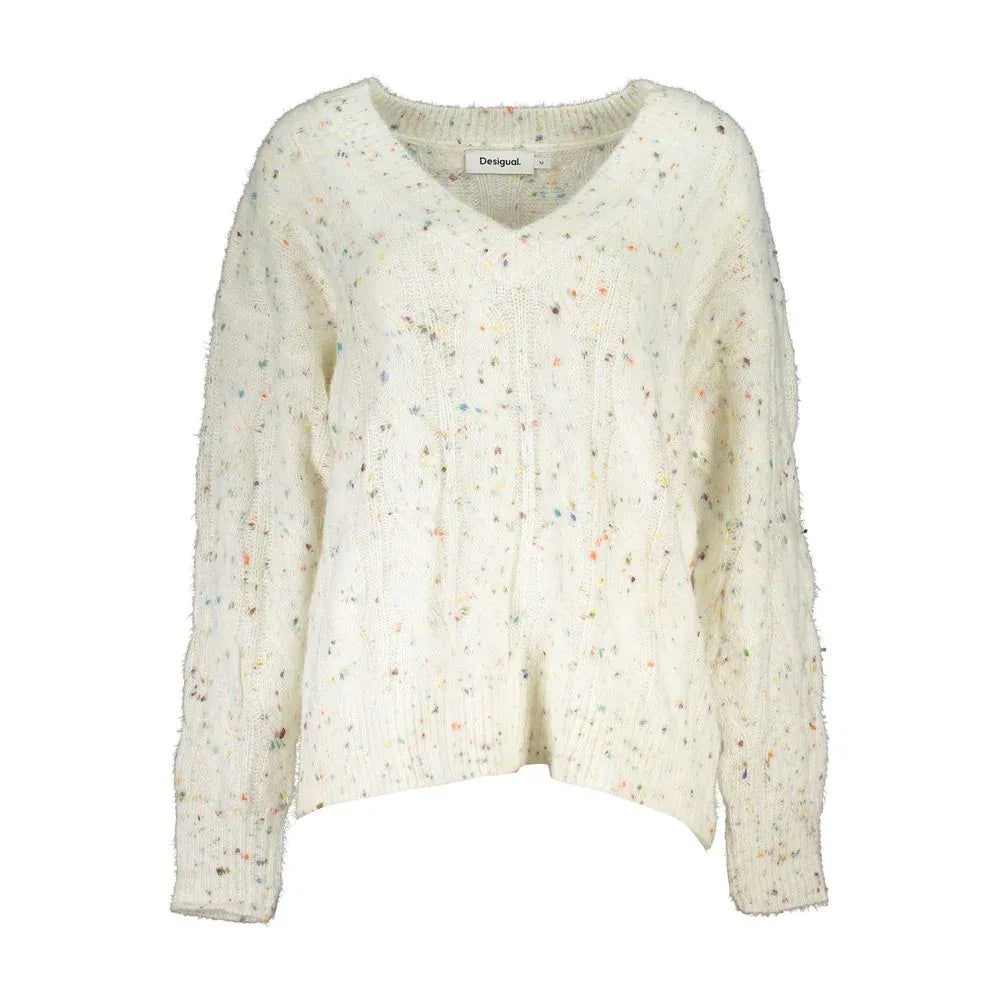 Desigual White Acrylic Women Sweater - Zeiniez