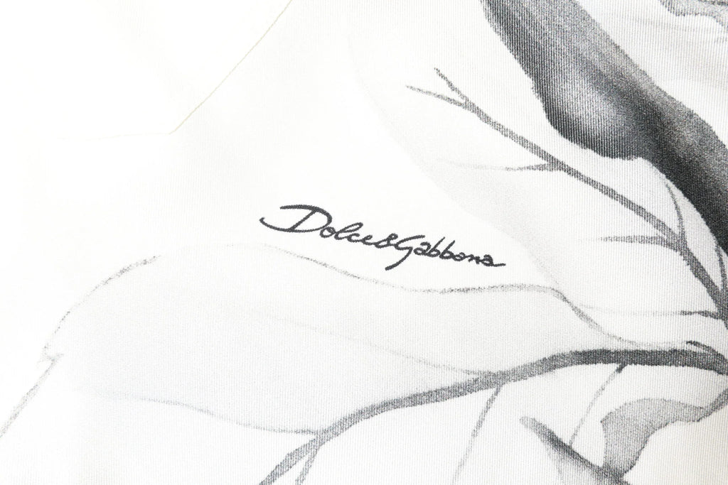 Dolce & Gabbana Ivory Silk Long Sleeves Men Casual Shirt - Zeiniez