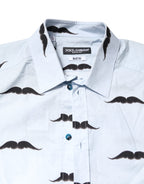 Dolce & Gabbana Light Blue Cotton MARTINI Formal Dress Shirt