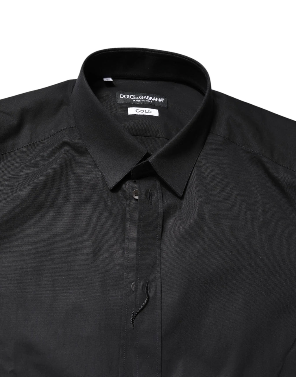 Dolce & Gabbana Black GOLD Cotton Long Sleeves Dress Shirt - Zeiniez