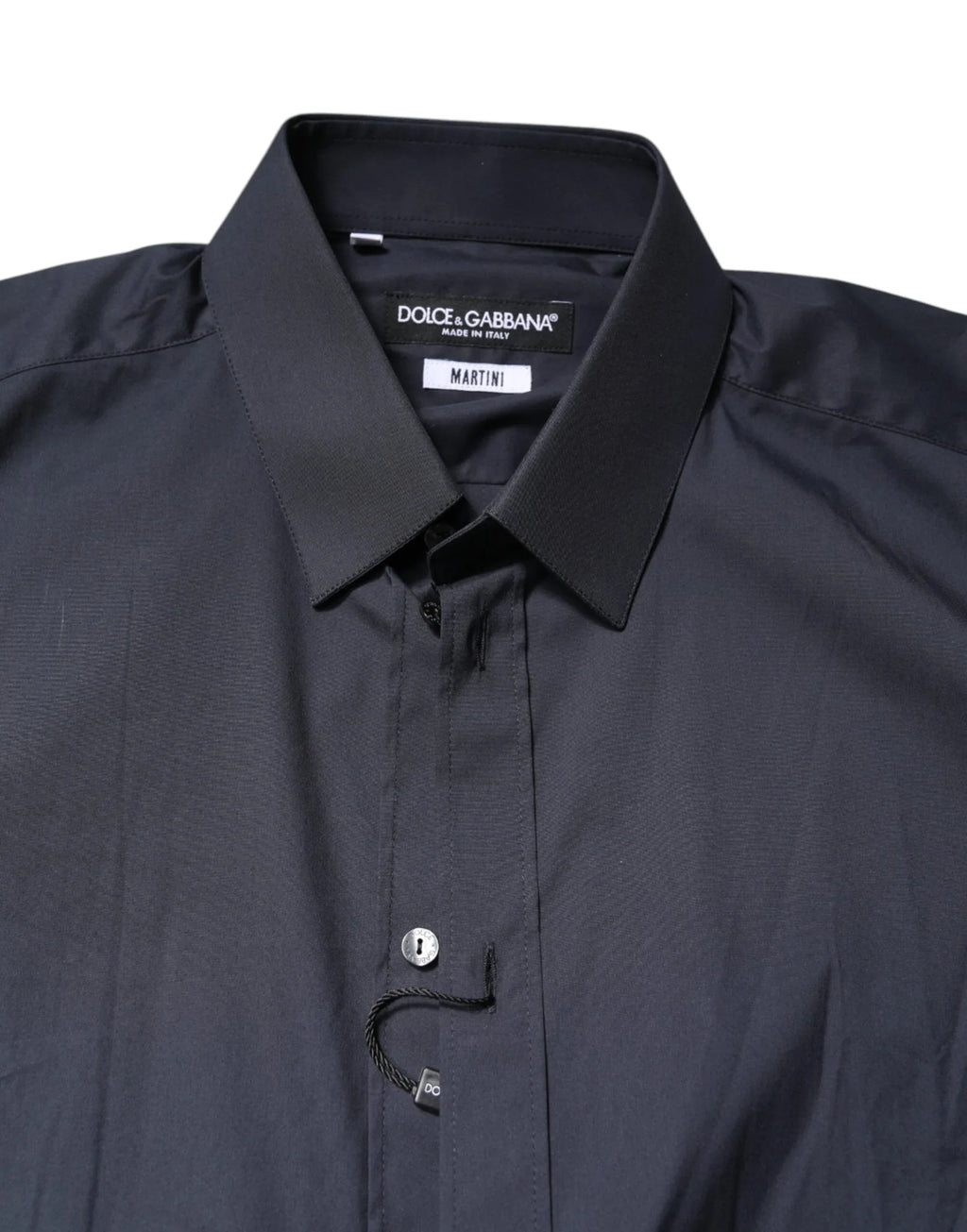 Dolce & Gabbana Dark Blue MARTINI Cotton Dress Formal Shirt - Zeiniez