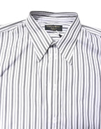 Dolce & Gabbana White Black Stripe Button Down Casual Shirt - Zeiniez