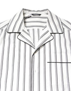 Dolce & Gabbana White Stripes Lounge Pajama Sleepwear Shirt - Zeiniez