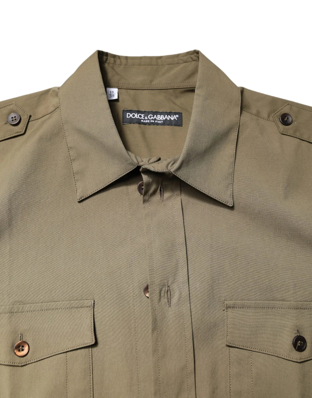 Dolce & Gabbana Brown Cotton Stretch Casual Long Sleeves Shirt - Zeiniez