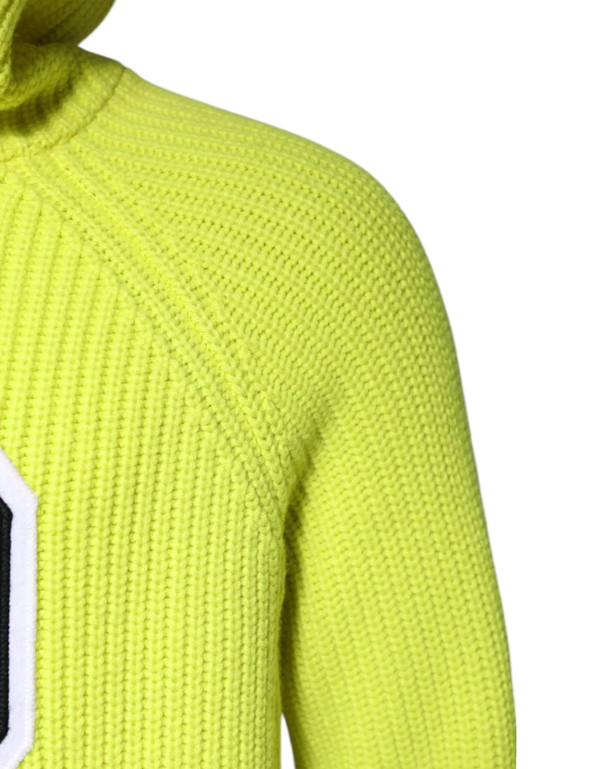 Dolce & Gabbana Green 69 Knit Hooded Men Pullover Sweater - Zeiniez