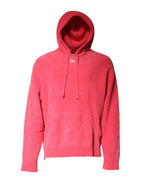 Dolce & Gabbana Red Cotton Knit Hooded Men Pullover Sweater - Zeiniez